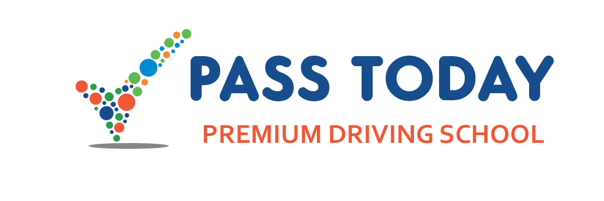 Pass Today logo with an image of a beginner driver learning to drive.